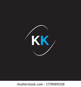 K K letter logo emblem design