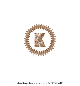 K letter logo emblem design