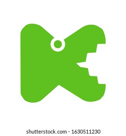  K Letter Logo Head Of Aligator
