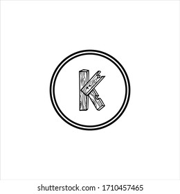 K letter logo icon design