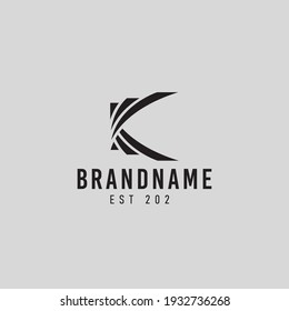 K letter logo icon design illustration