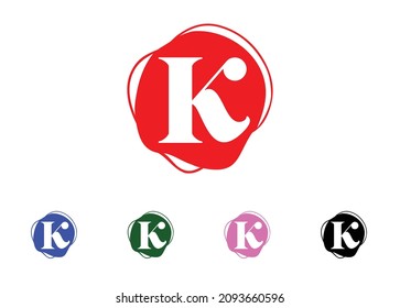 K letter logo and icon design template