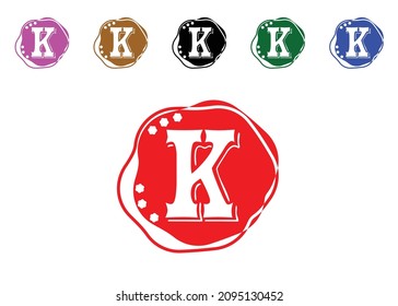 K letter logo and icon design template