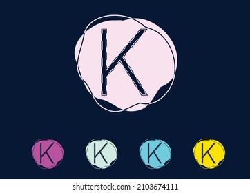 logotipo de letra K y plantilla de diseño de iconos