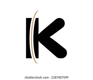 K Letter logo icon design template elements.