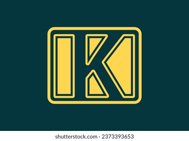 K letter logo and icon design template 