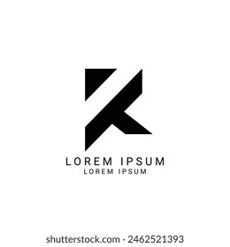 K, Letter K logo icon design black colour minimalist logo template elements.
