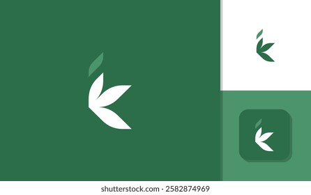 K letter logo icon design simple