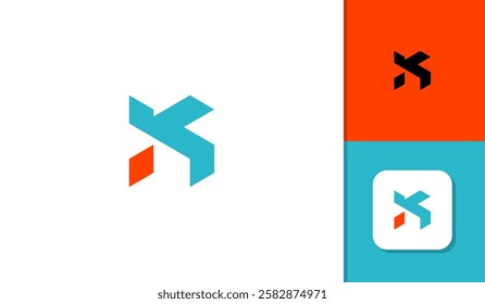 K letter logo icon design simple