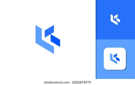 K letter logo icon design simple