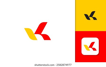 K letter logo icon design simple