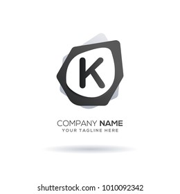 K Letter logo icon. Modern black white design for creative use. Vector illustration