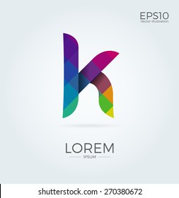 K Letter Logo Icon Mosaic Pattern Design template Element