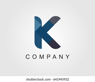 K Letter Logo Icon Mosaic Pattern Design template Element