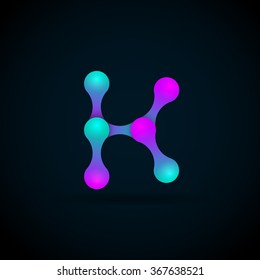 K letter logo icon template.Technology,network,digital,Vector Illustration