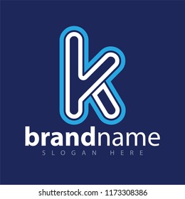 K letter logo icon vector template