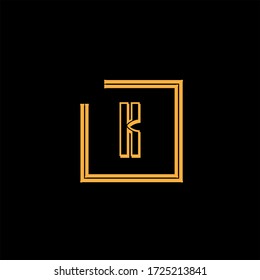 K letter logo initial design