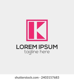 K letter logo, modern creative minimal line k logo design concept isolated vector template illustration