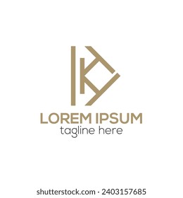 K letter logo, modern creative minimal line k logo design concept isolated vector template illustration