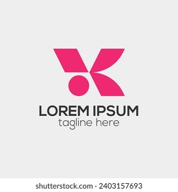 K letter logo, modern creative minimal line k logo design concept isolated vector template illustration