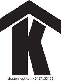 Diseño vectorial moderno del logotipo de la letra K