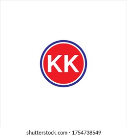 K K letter logo monogram design