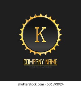 K Letter logo, Monogram design elements, line art logo design. Beautiful Boutique Logo Designs, Business sign, Restaurant, Royalty, Cafe, Hotel, Heraldic, Jewelry, Fashion, Wine. Vector illustration