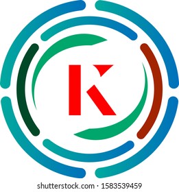 K letter logo with nice background.K letter icon and logo.