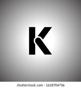 K letter logo with nice white background.K letter icon.