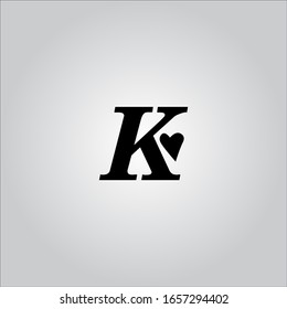 K letter logo with nice white background.K letter icon.