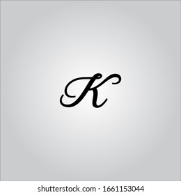 K letter logo with nice white background.K letter icon.Letter  design