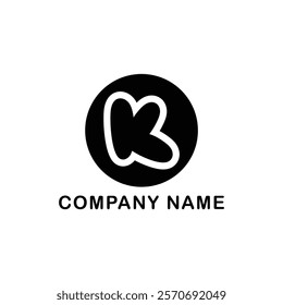 K letter logo premium and unique logo vector logo, k rounded