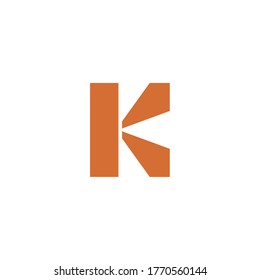 Logotipo de letra K vector de diseño simple