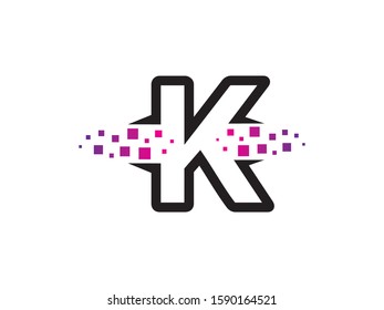 K letter logo or symbol template design
