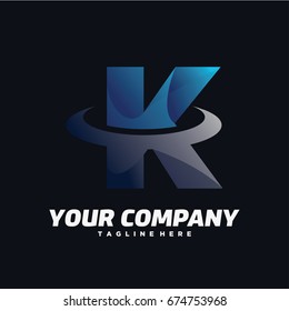 K Letter Logo Template Design Vector, Emblem, Design Concept, Creative Symbol, Icon