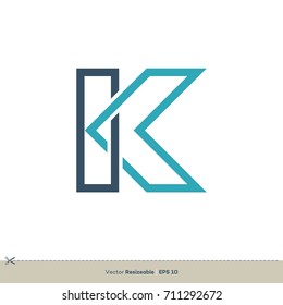 K Letter Logo Template Illustration Design. Vector EPS 10.