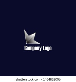 K letter logo template, Logo on Drak Blue Background, Company Logo.