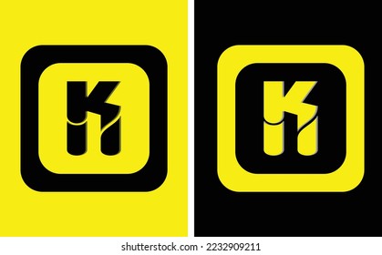 K letter logo template . suitable for company logos, restaurants, online shops, etc