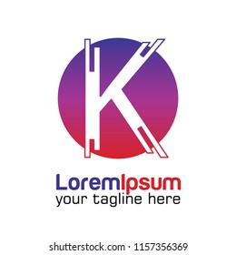K Letter Logo Template Vector illustration design