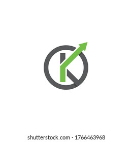 K letter logo template vector icon illustration design