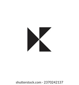 k letter logo with triangle can be used as a company or application logo