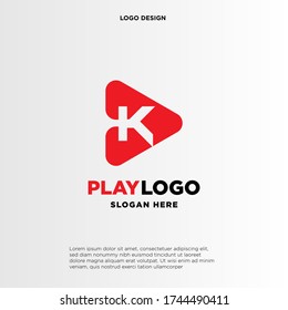 Logotipo de letra K en la forma triangular, icono de fuente, elementos de plantilla de diseño vectorial para la aplicación o la identidad de la empresa.