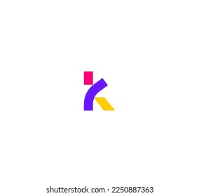 K Letter Logo Usable Vector Template Abstract Monogram Symbol 