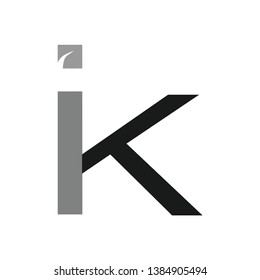 I K letter logo vector