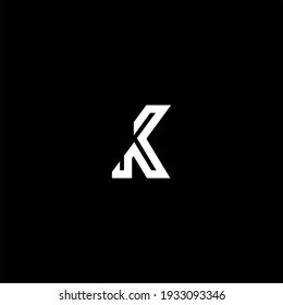 K letter logo vector design on black color background. k alphabet