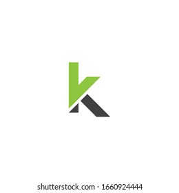 K letter logo vector flat design
