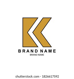 Logo de la letra K. Icono de vector