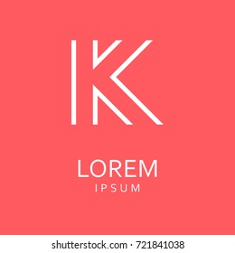 K Letter Logo. Vector Icon