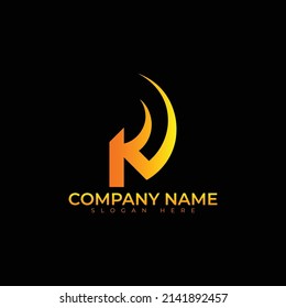 Diseño de ilustración de vector con logotipo de letra K
