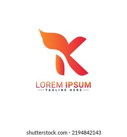K Letter logo vector illustration design 